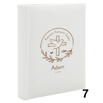 Album komunijny wsuwany na 50 zdjęć 13x18 personalizowany 5 wzorów
